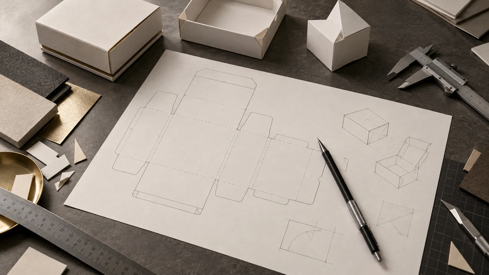 Editorial packaging dieline study